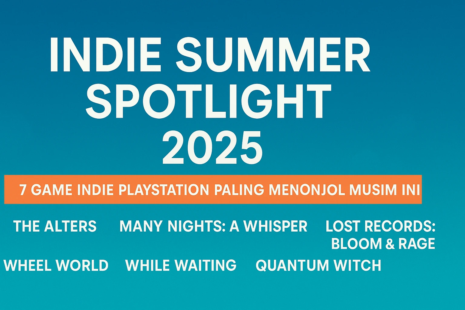 game indie PlayStation 2025